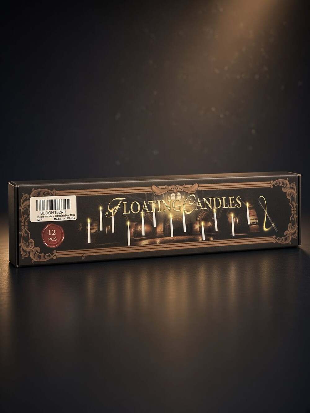 Bodoni Floating Candles 12 Pack White LED Flameless Taper Candles with Clips